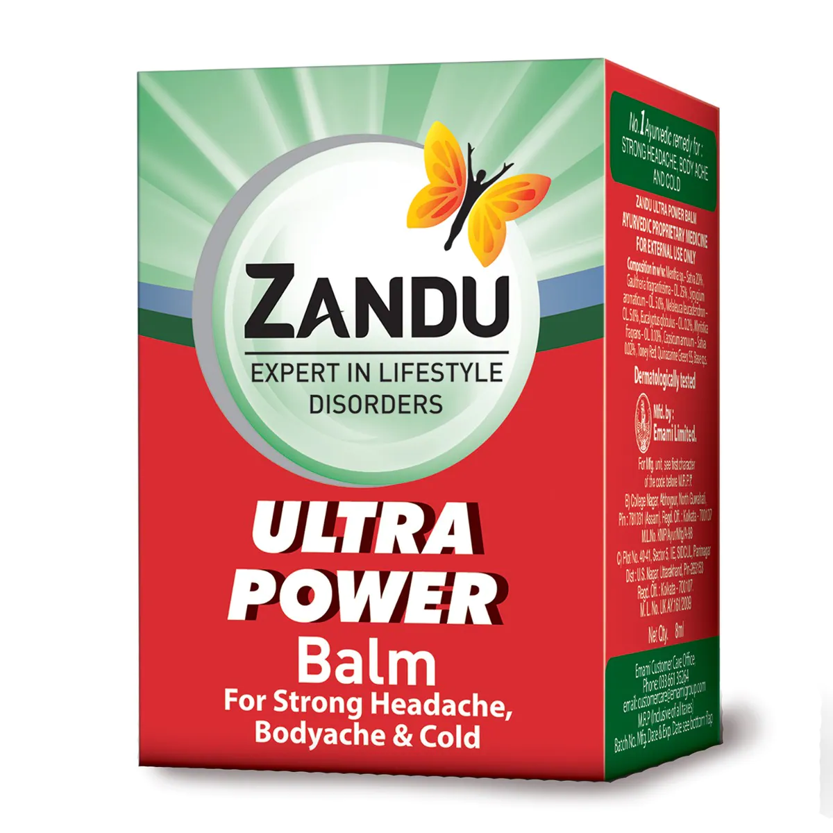 zandu balm ultra power 8 ml"